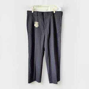 Eddie Bauer Pants Mens Size 36X32 Gray‎ Pleated Front Cuffed 100% Wool Pant NWT